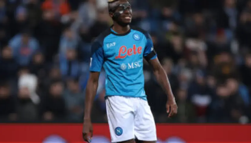 Victor Osimhen lors d'un match de Naples en Serie A.
